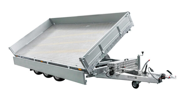 REMORQUE BENNE HYDRAULIQUE 3 ESSIEUX 400X200 UNITRAILER TASKER 400/3C 3500 KG – Image 4
