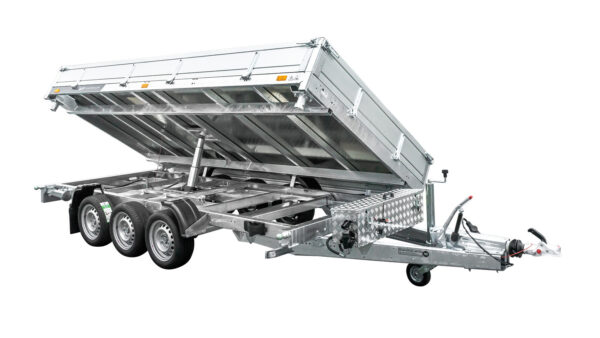 REMORQUE BENNE HYDRAULIQUE 3 ESSIEUX 400X200 UNITRAILER TASKER 400/3C 3500 KG – Image 5