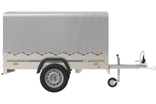 Top remorque GARDEN TRAILER 200 KIPP avec rehausses grillagées et roue jockey