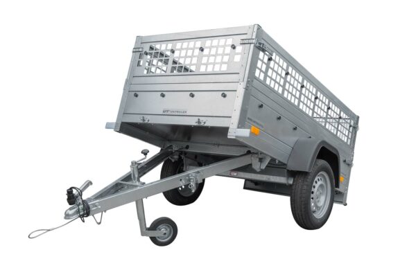 Top remorque GARDEN TRAILER 200 KIPP avec rehausses grillagées et roue jockey – Image 2