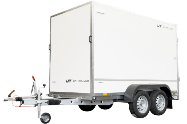 REMORQUE FOURGON DOUBLE ESSIEUX 300X148 UNITRAILER PACK 300/2 2000 KG