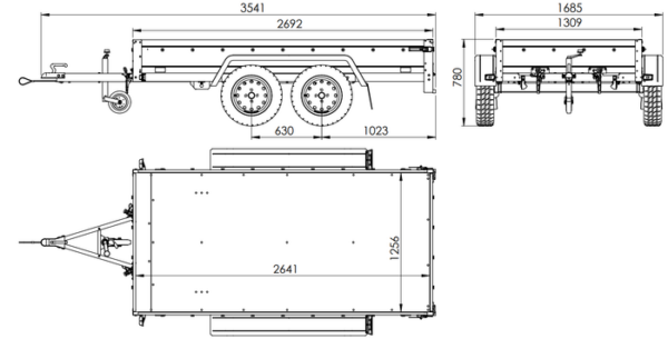 REMORQUE À DEUX ESSIEUX GARDEN TRAILER 264/2 KIPP – Image 2