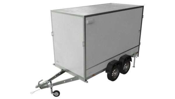 REMORQUE BOX À DEUX ESSIEUX 300 X 148 UNITRAILER PACK 3015/2 PTAC 750 KG